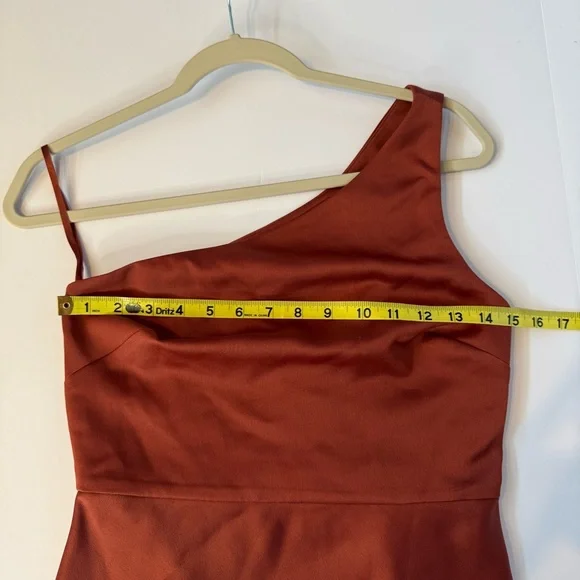 BHLDN Dylan One-Shoulder Satin Side-Slit Gown - Picture 14 of 16